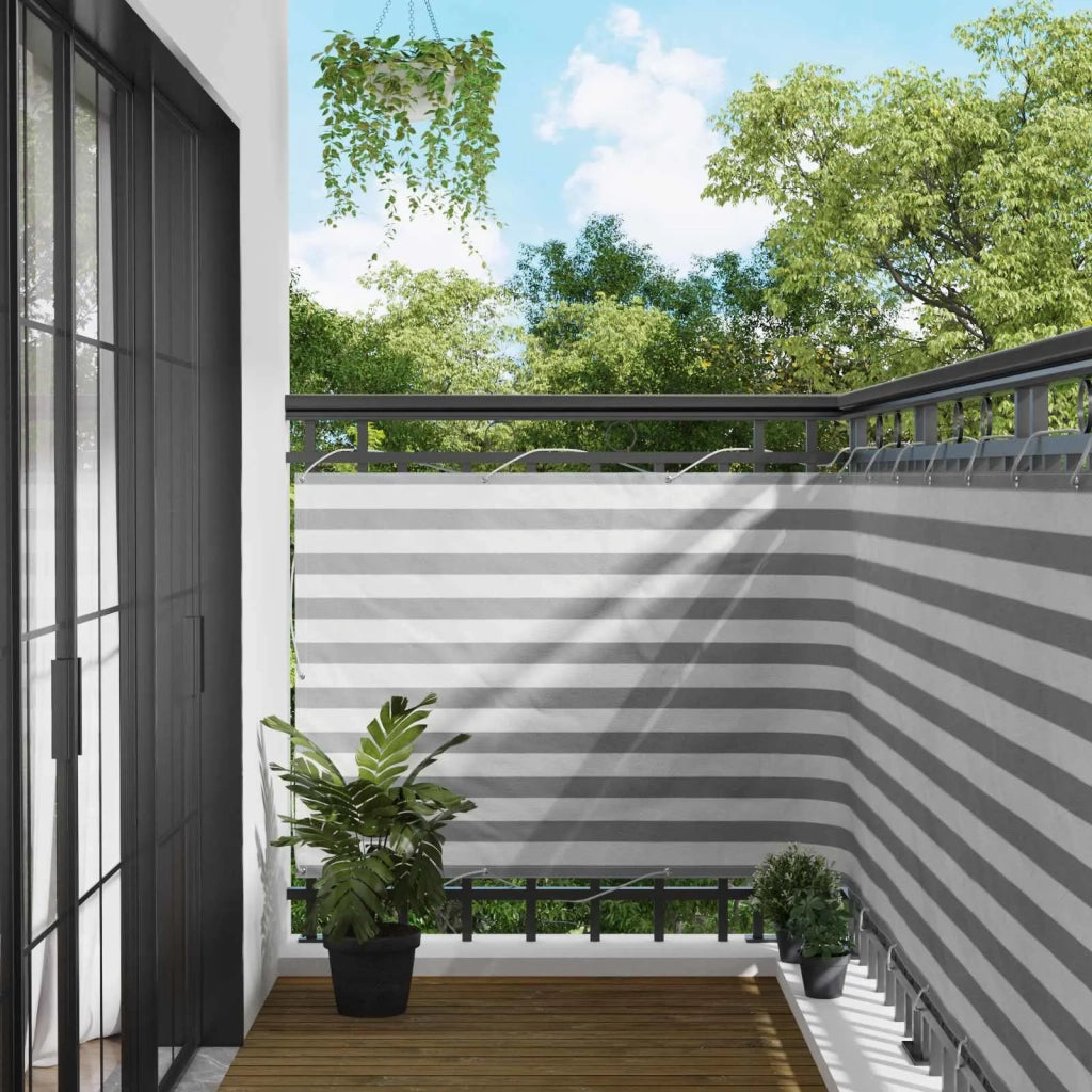 Schermo da balcone Grigio chiaro e bianco 120 x 800 cm 42030962