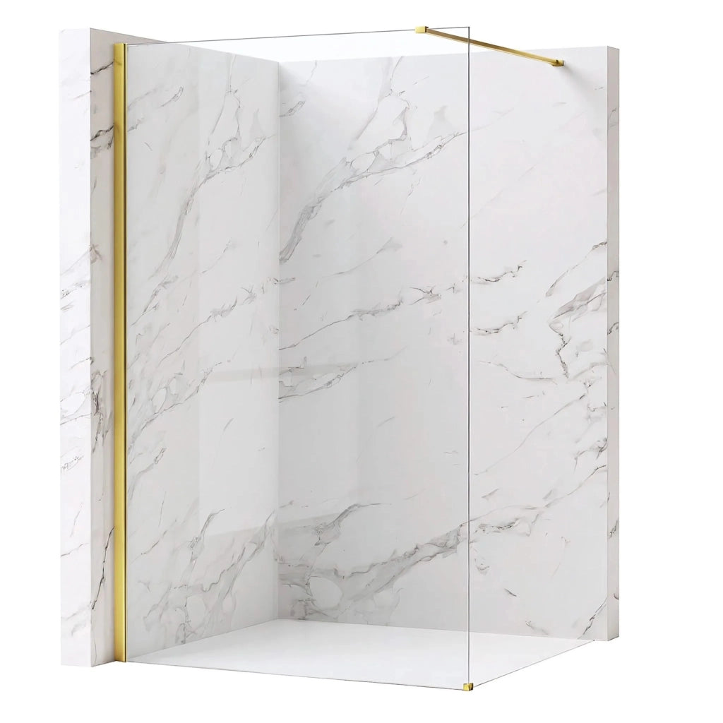 Parete Doccia Rea Flexi Transparent / Gold 110