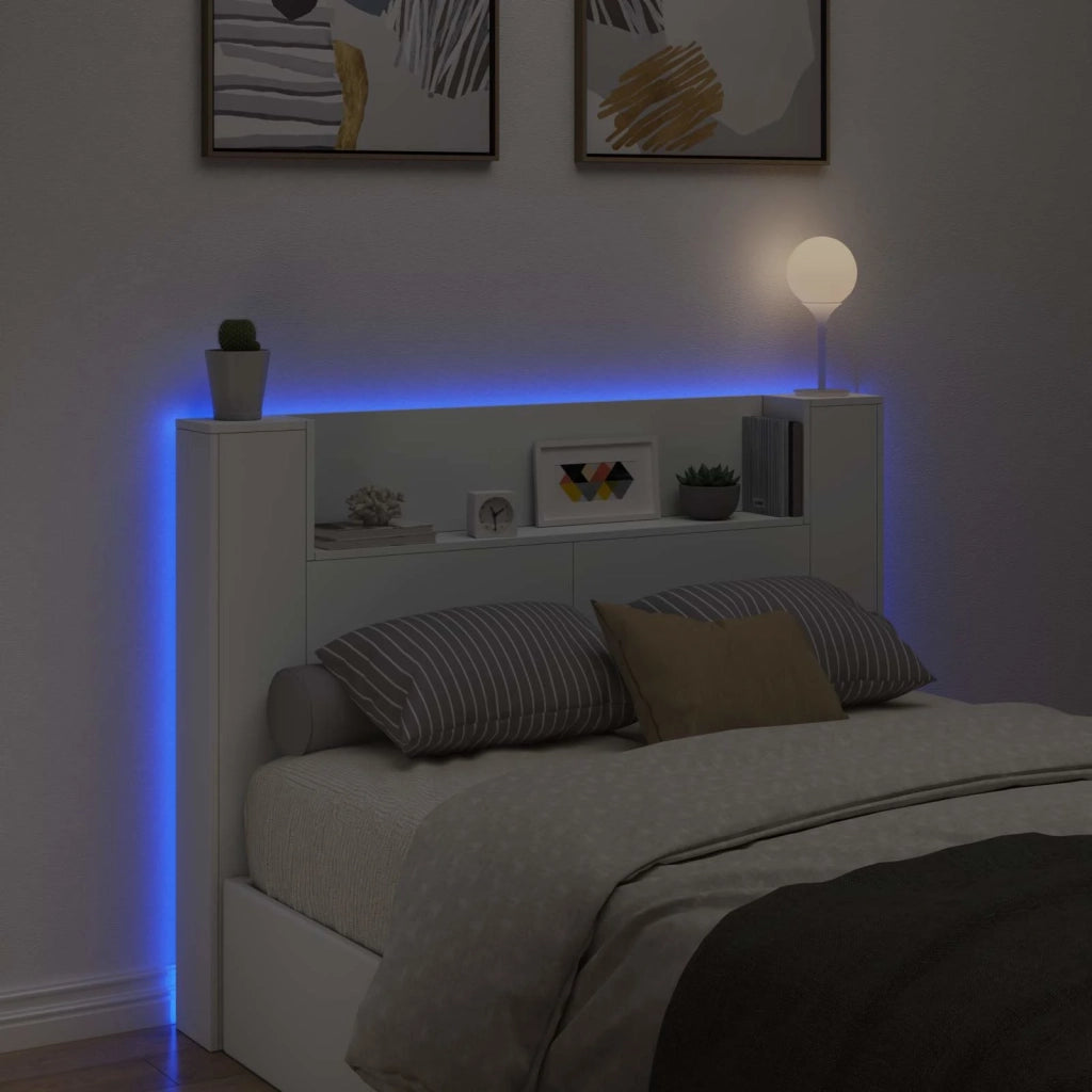Testata con Mobile e LED Bianco 140 x 16,5 x 103,5 cm 8006538