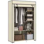 Armadio in Tessuto con Ripiani e Appendiabiti ¨C Zephmum ¨C Beige