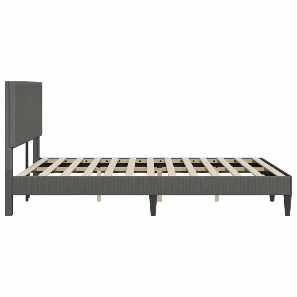 Struttura del letto-Giroletto Grigio Scuro 120 x 200 cm Tessuto in Cords