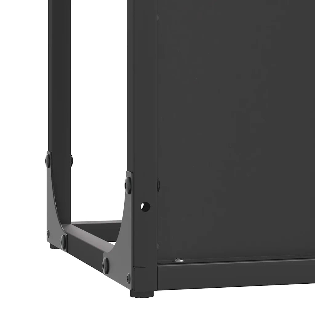 Rastrelliera per Legna da Ardere Nera 25x25x100 cm CFW5008672