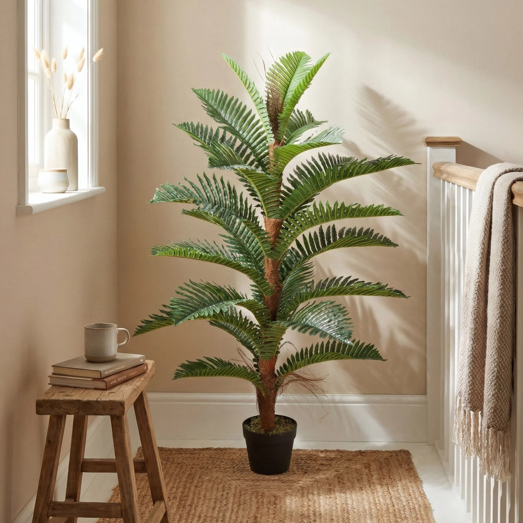 Palma Artificiale 120 cm ¨C Minimal ¨C Verde con vaso in plastica