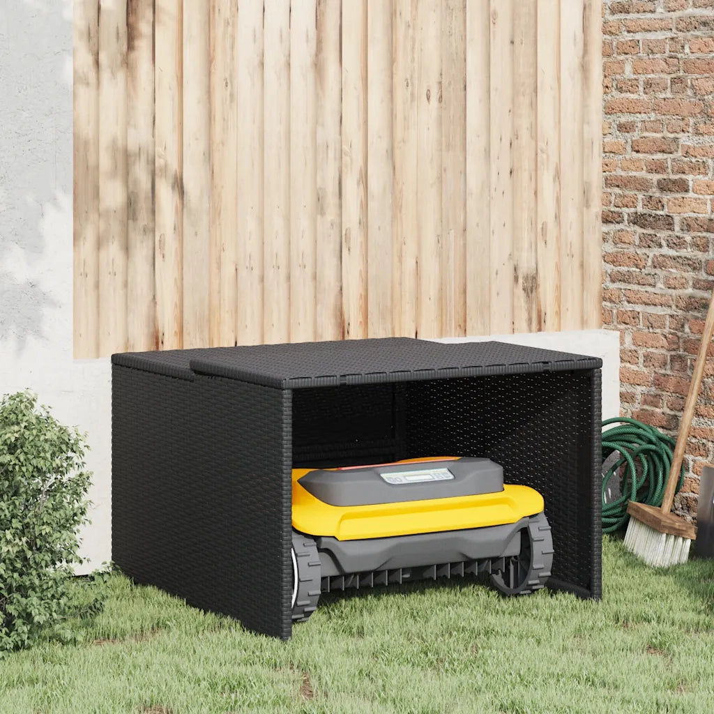 Garage per Robot Tosaerba Nero 86x90x52/57 cm in Polyrattan 365404