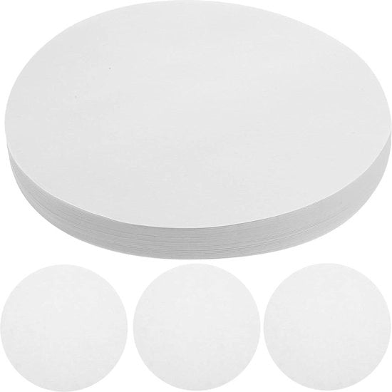 100 pezzi di carta filtro a flusso medio per filtri a disco 90mm, carta filtro di qualità, carta filtro anti-accumulo per cucina, fritto e caffè.