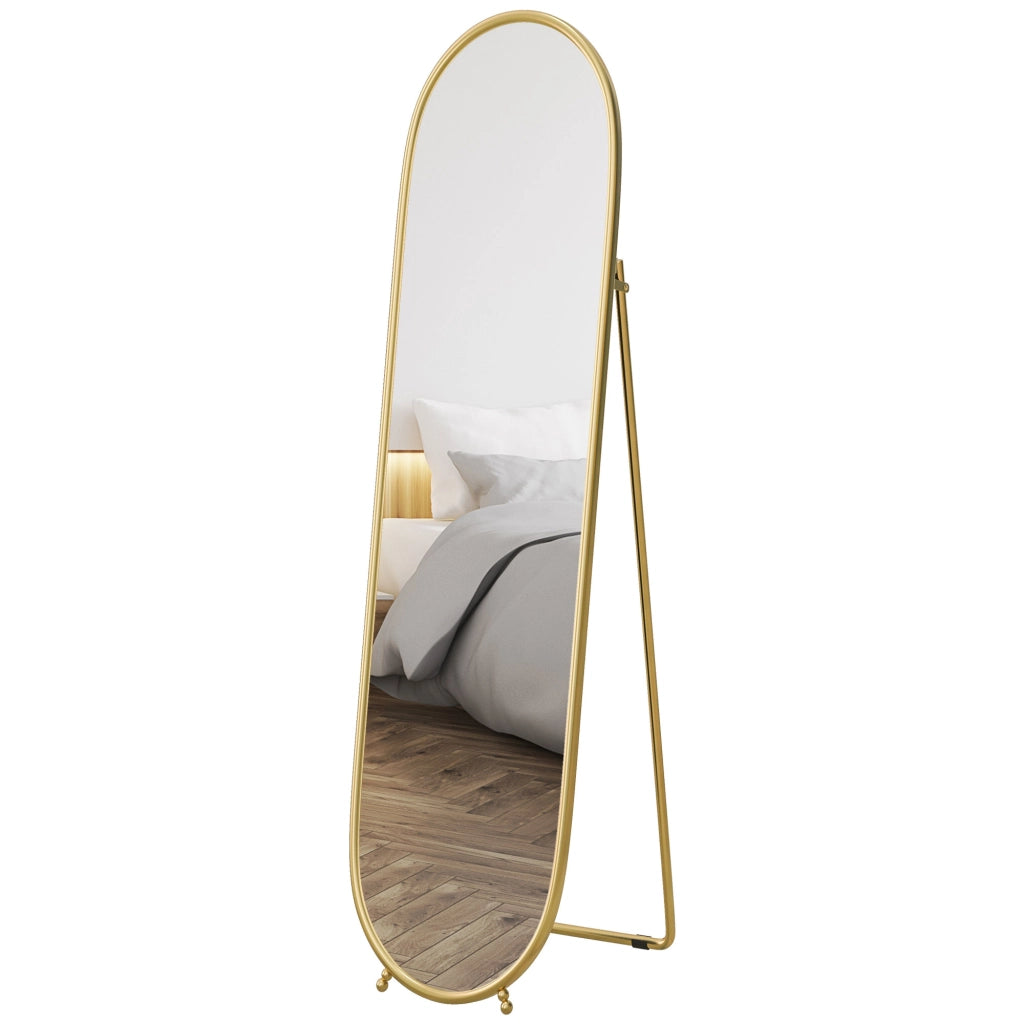 Specchio ovale freestanding ¨C Minimal ¨C 40x160cm colore oro