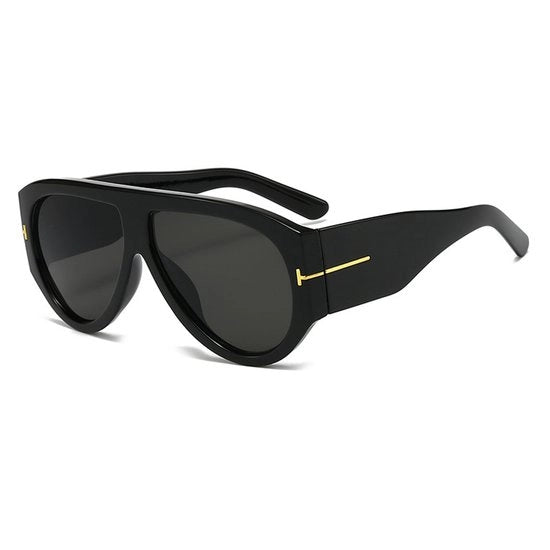 Oversized Pilota con Montatura Quadrata Spessa - Occhiali da Sole Grande per Signore e Signori - Protezione UV400