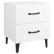 Comodino | Armadio da Notte | Mobiletto da notte Bianco 40x35x47,5 cm