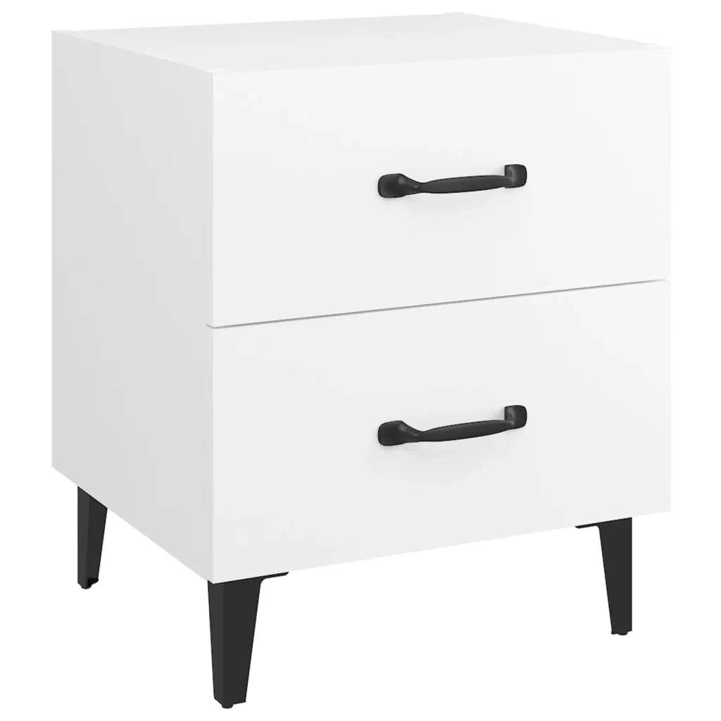 Comodino | Armadio da Notte | Mobiletto da notte Bianco 40x35x47,5 cm