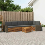 Set divano sezionale con cuscino 7 pcs Naturale e Antracite 3384458
