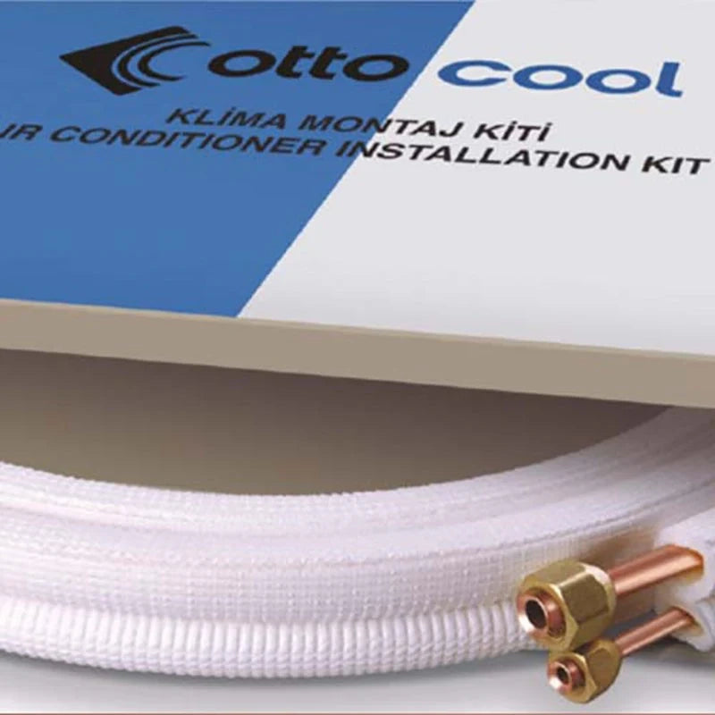 KIT TUBI RAME 5 MT Cartellati montaggio climatizzatore 9000/12000  1/4 - 3/8 raccordi tubo condensa condizionatore