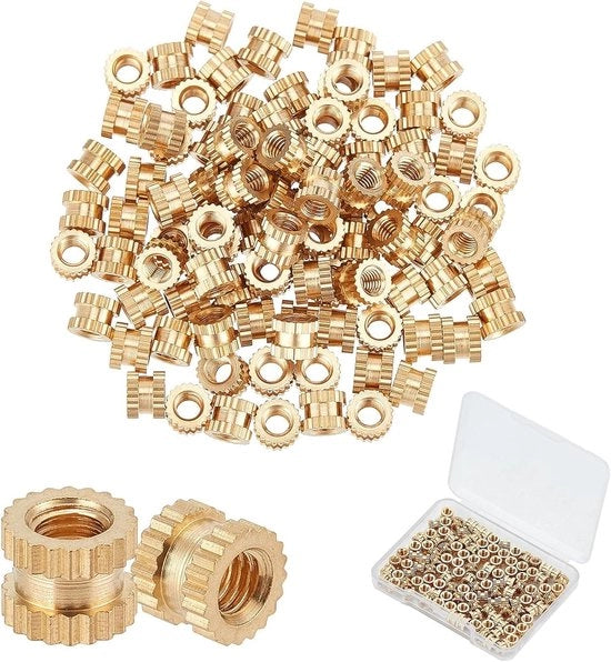 120 set di viti a messa M3 x 4 x 5 per componenti 3D metriche - Set di viti a messa per ottimizzare l'adesione all'acetato.