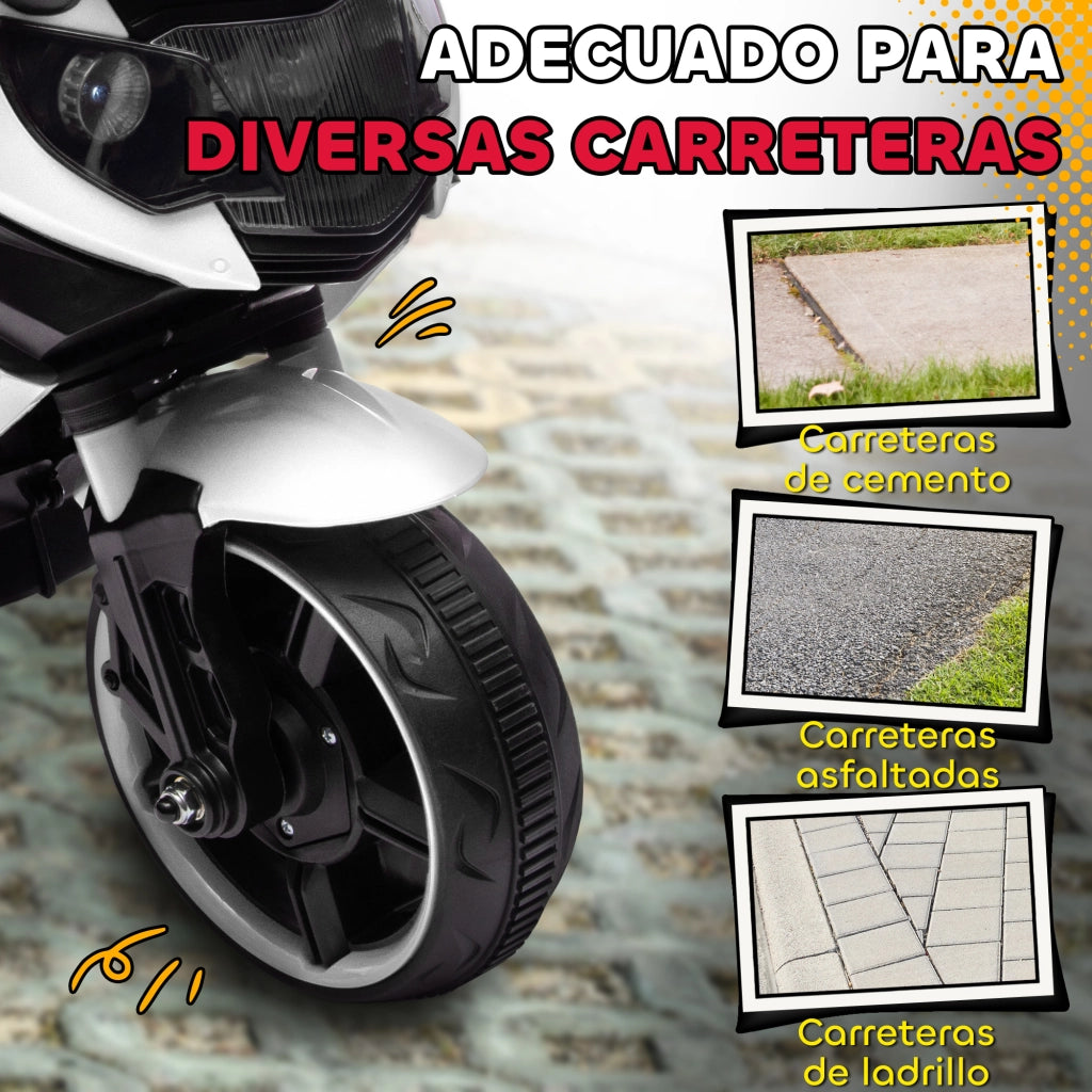 Moto Elettrica Bambini 6V ¨C Minimal ¨C Bianco