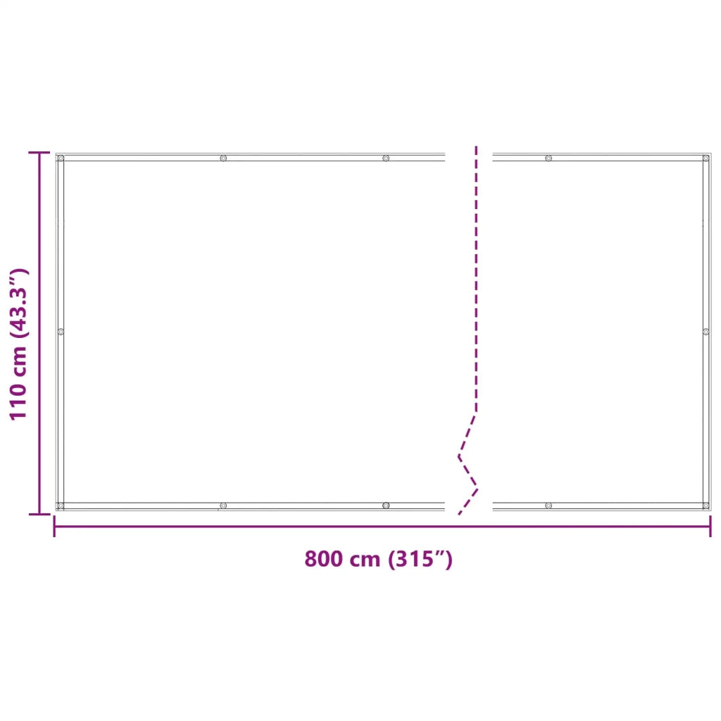 Schermo da balcone | Paravento da Balcone Blu 110 x 800 cm Tessuto Oxford