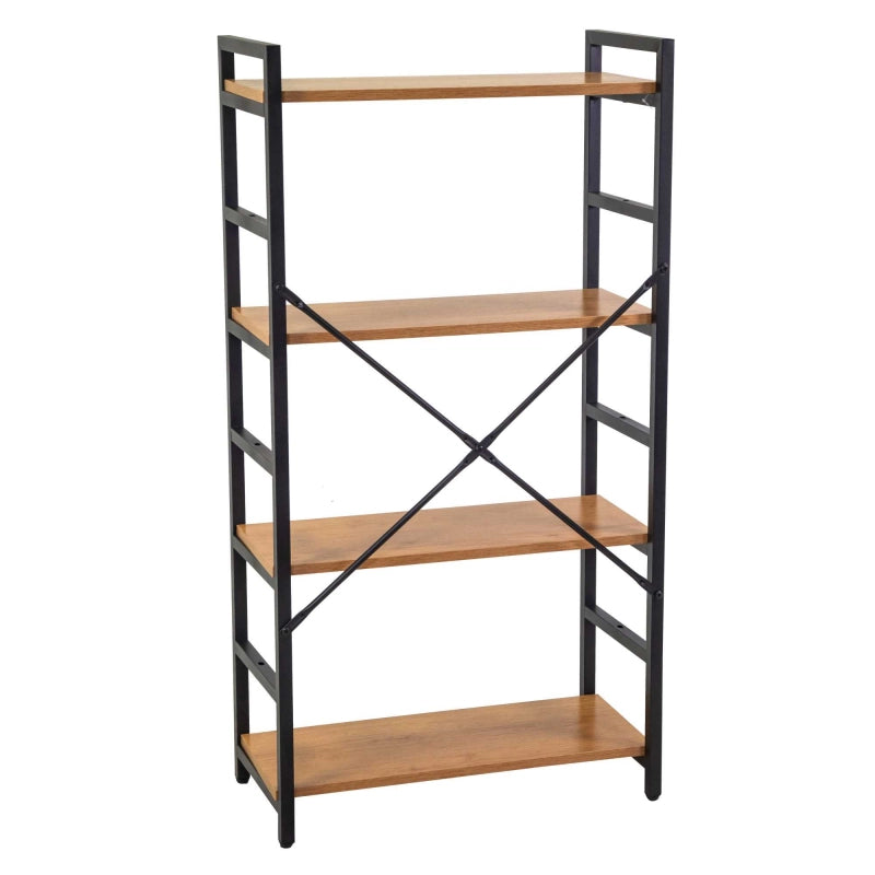 Scaffale metallo legno Achille 4 ripiani cm 60x28h117