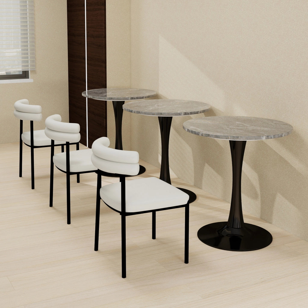 Tavolino da Caff¨¨ Rotondo ¨C MINIMAL ¨C Marmo Grigio, 70 cm