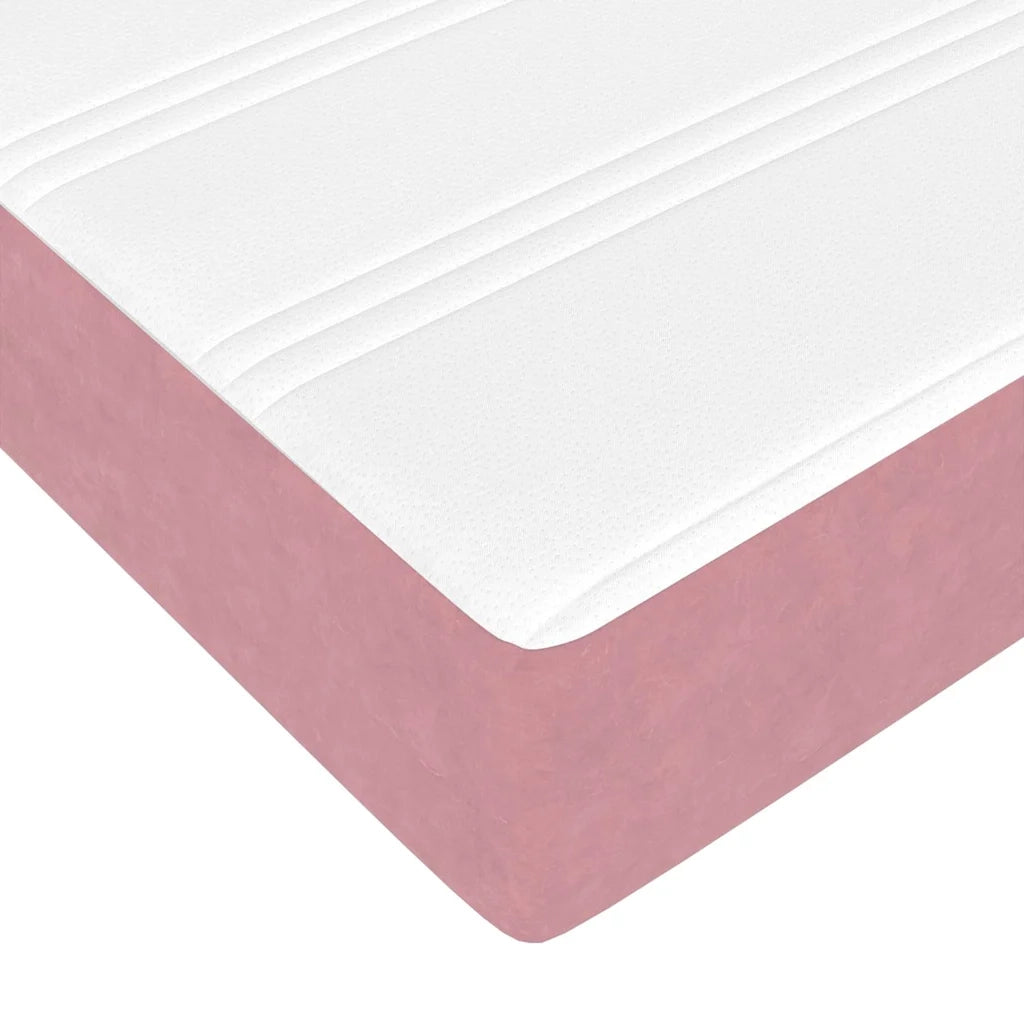 Struttura del letto con materasso-Giroletto Rosa 100 x 200 cm Tessuto