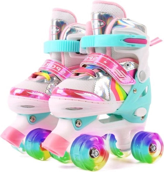 Rolle Roteanti per Bambini - Rosa - Con Ruote PU Illuminabili