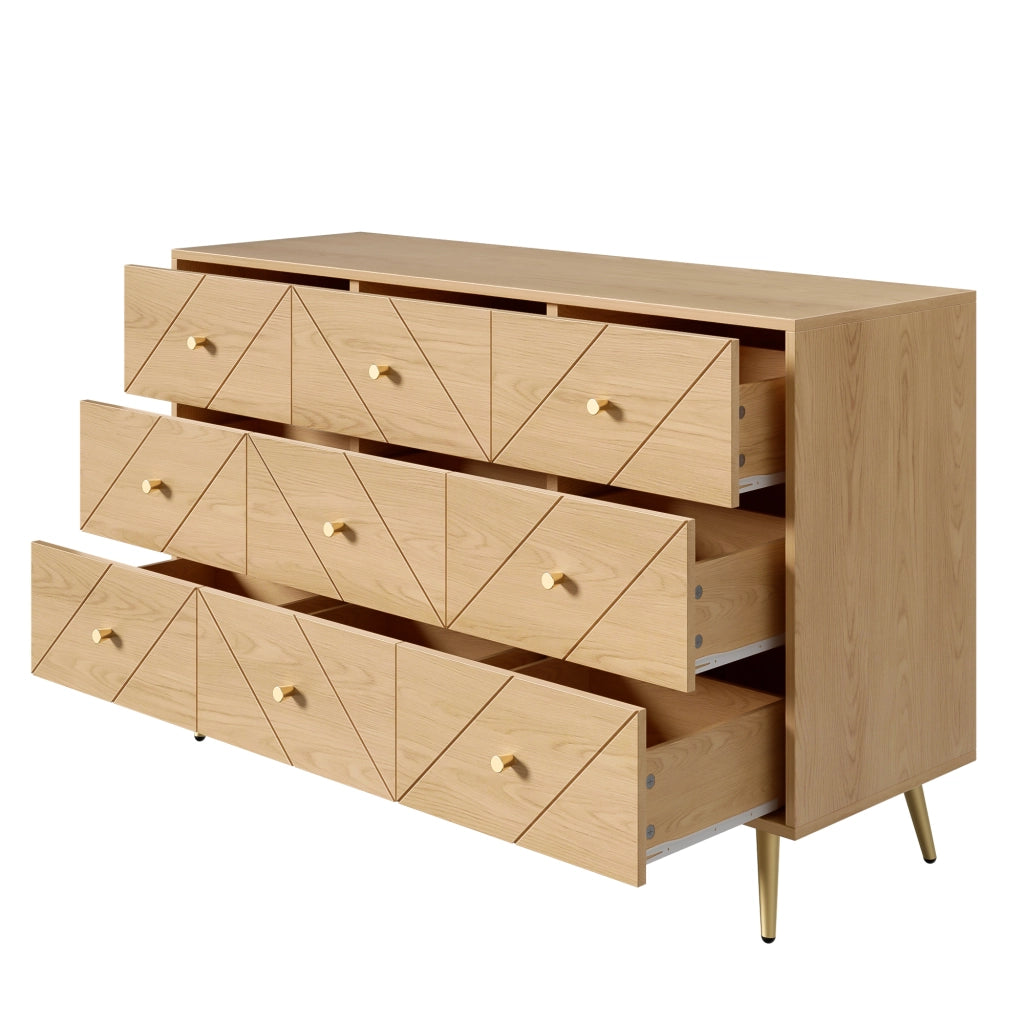 Chest 9 cassetti moderno - Zephmum- Gambe in ferro, robusto, elegante