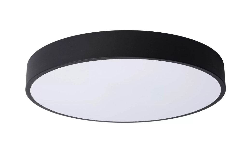 Plafoniera LED rotonda 40 cm 24W nera Lucide UNAR dimmerabile