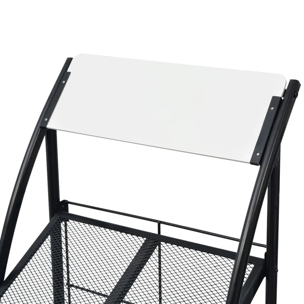 Portariviste 47x40x134 cm Nera e Bianca A4 30099