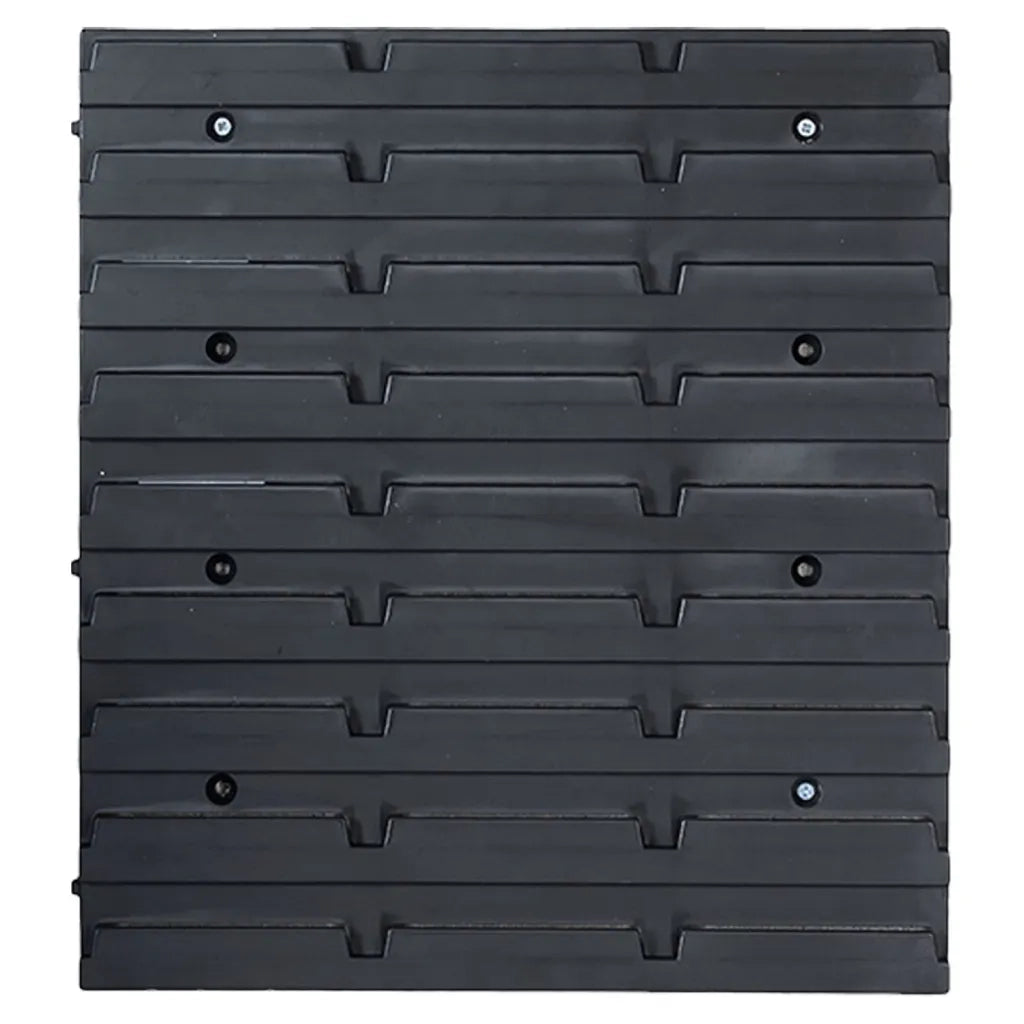 Kit Contenitori 39 pz con Pannelli a Parete Rosso e Nero 150809