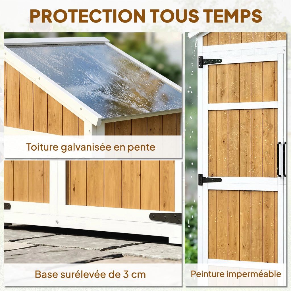 Armadio da Giardino ¨C zephmum ¨C Naturale 105x55x179 cm