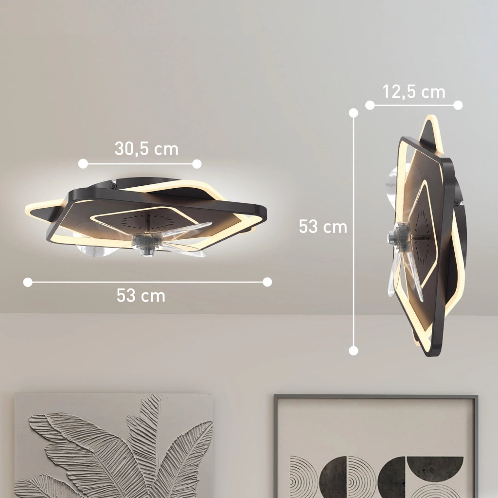 Ventilatore da Soffitto con Luce e Telecomando ¨C Minimal ¨C LED 6 Velocit¨¤ 3 Temperature Colore