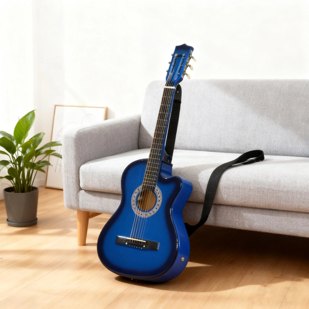 Kit chitarra elettrica ¨C Minimal ¨C 96,5x35,8x8,5cm, blu e nero