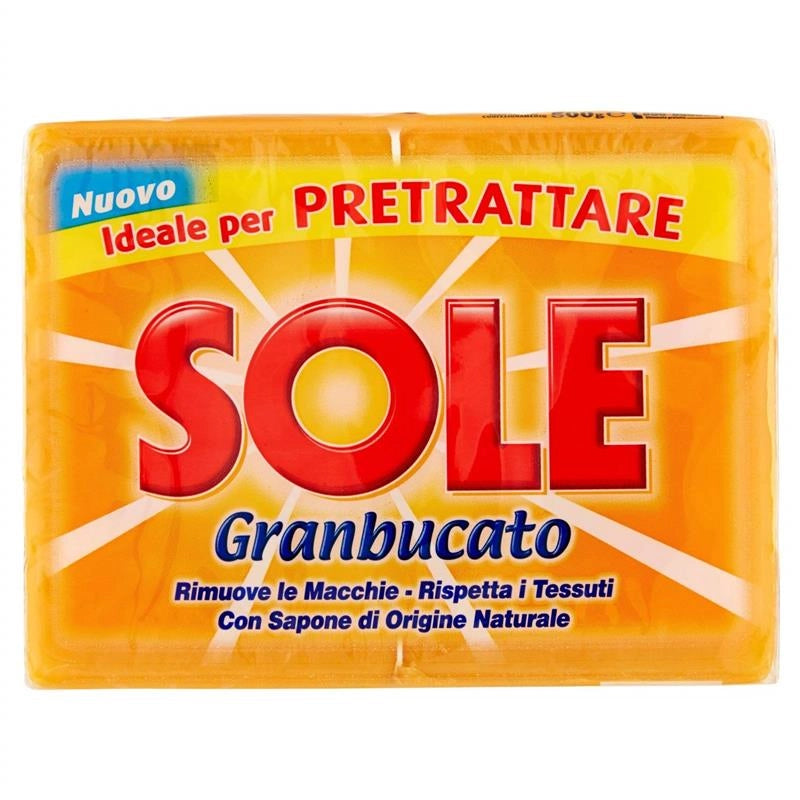 18 PZ SOLE SAPONE PER BUCATO A MANO IN CONFEZIONE DA 2PZ 250GR