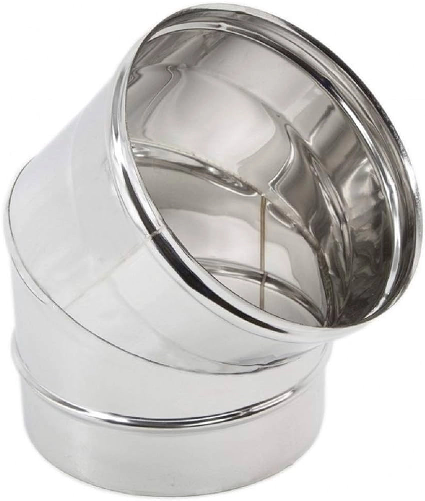 GOMITO A 45  ° PER CANNE FUMARIE  EE ? 160 mm
