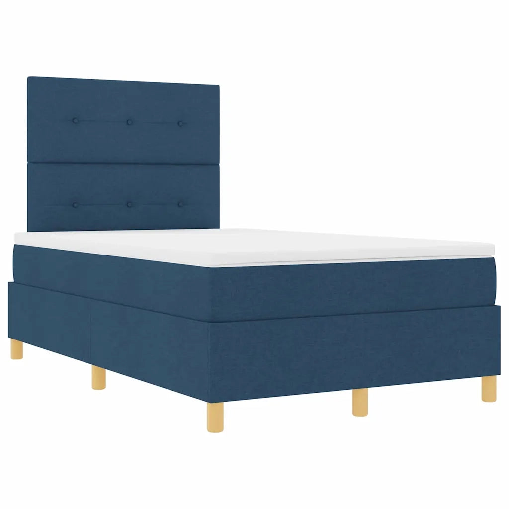 Letto a molle con materasso Blu 120 x 190 cm Tessuto 3339608
