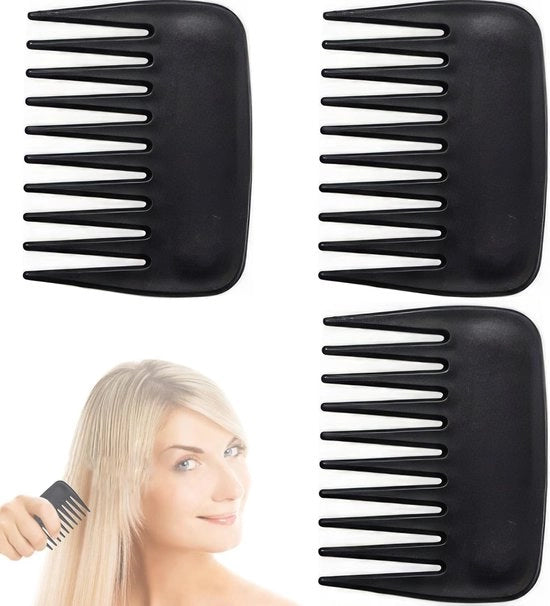 Antistatica Professionale - Kam con Denti Larghi - Kam per Capelli Portatile - Resistente al Calore - Leggero e Duraturo - Kam per Capelli