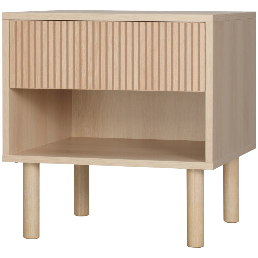 Comodino con cassetti e nicchie ¨C Minimal ¨C 47x47x50 cm