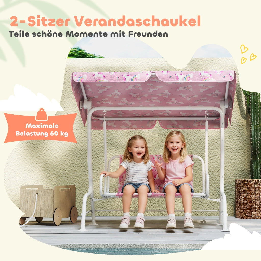 Altalena per bambini 2 posti ¨C Minimal ¨C rosa