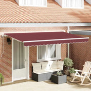 Tenda Retrattile Borgogna 350 x 200 cm Tessuto 3329671
