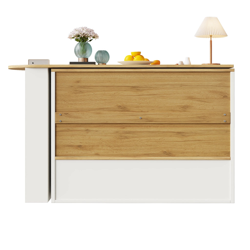 Credenza Girevole con Vetro e Ripiani ¨C MINIMAL ¨C Bianco