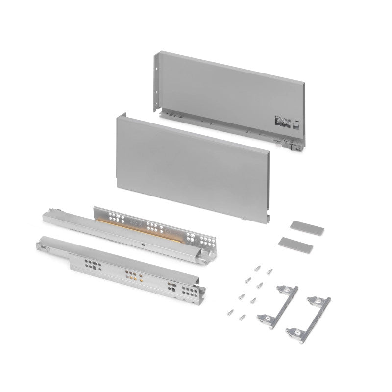 Cassetto esterno Vertex 40kg altezza 178mm, profondità 450mm, Acciaio, Grigio verniciato