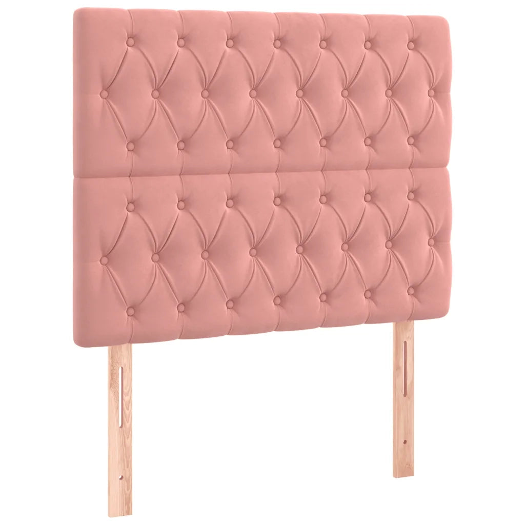 Giroletto con Testiera Rosa 100x200 cm in Velluto 3125927
