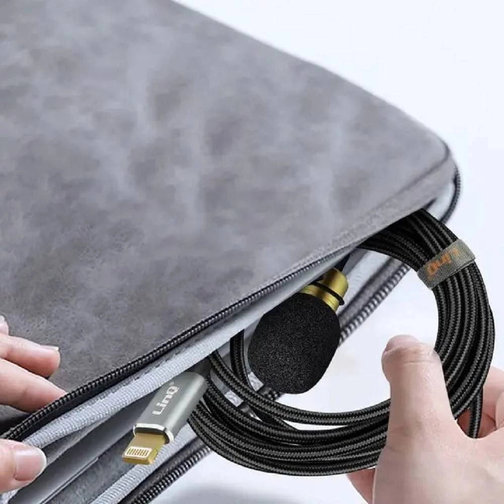 Trade Shop - Microfono Lavalier Lightning Suono Omnidirezionale A 360° Cavo 2 Metri Lt3542m -