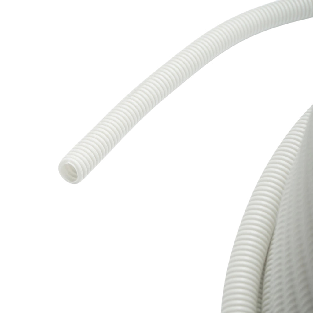 Tubo Corrugato 16mm con Tirafilo, ignifugo in polietilene HDPE 750N, grigio 100m/rotolo