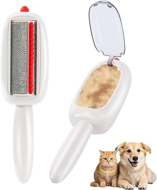 Borsetta riciclabile per rimozione pelo di animali, borsetta da lavare per rimozione pelo di animali, pelo di gatto e cane, per abbigliamento (bianca)