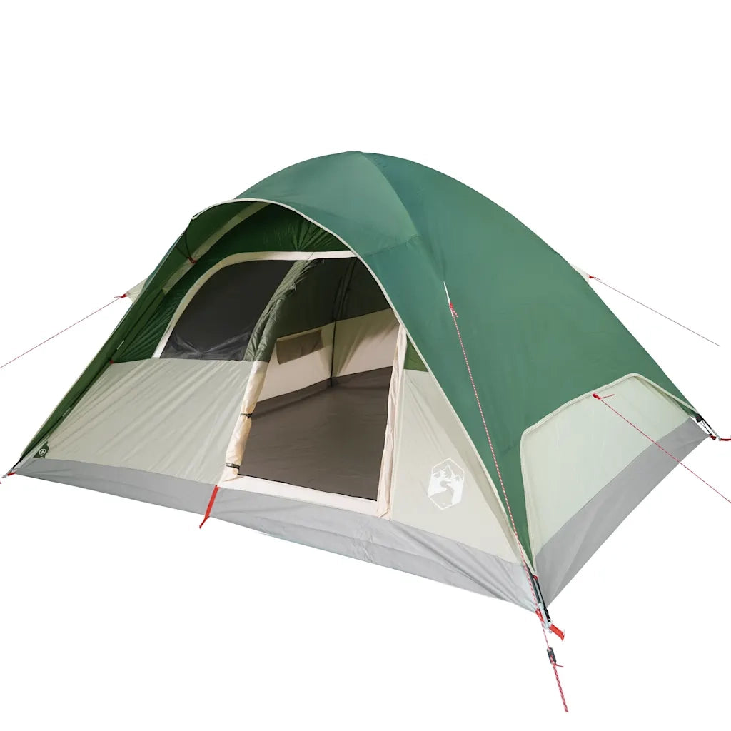 Tenda da Campeggio a Cupola per 6 Persone-Tenda per Escursionismo Verde Impermeabile 438942