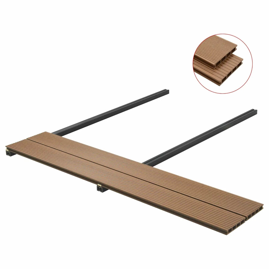 Pavimento da Deck 120 pcs Colore Teak WPC 3444789