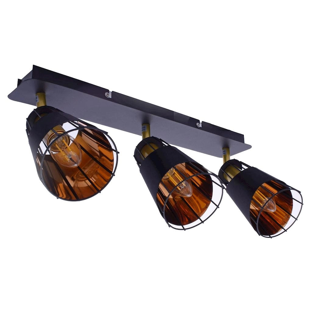 Plafoniera Milagro Rick ML5567 3 luci E14 3x40W oro/nero