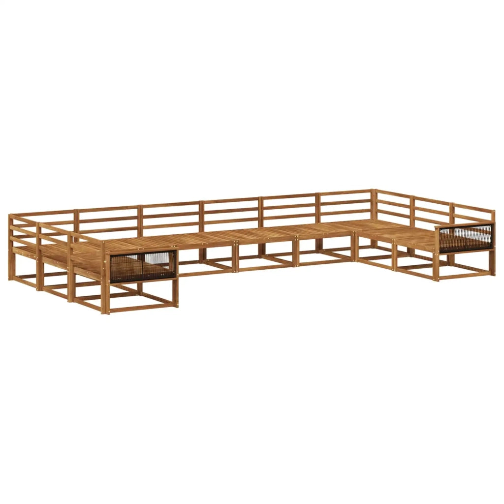 Set di divani da esterno 10 pcs Naturale