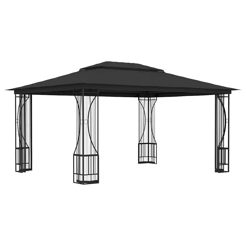 Gazebo | Pergolato con Rete 300x400x265 cm Antracite