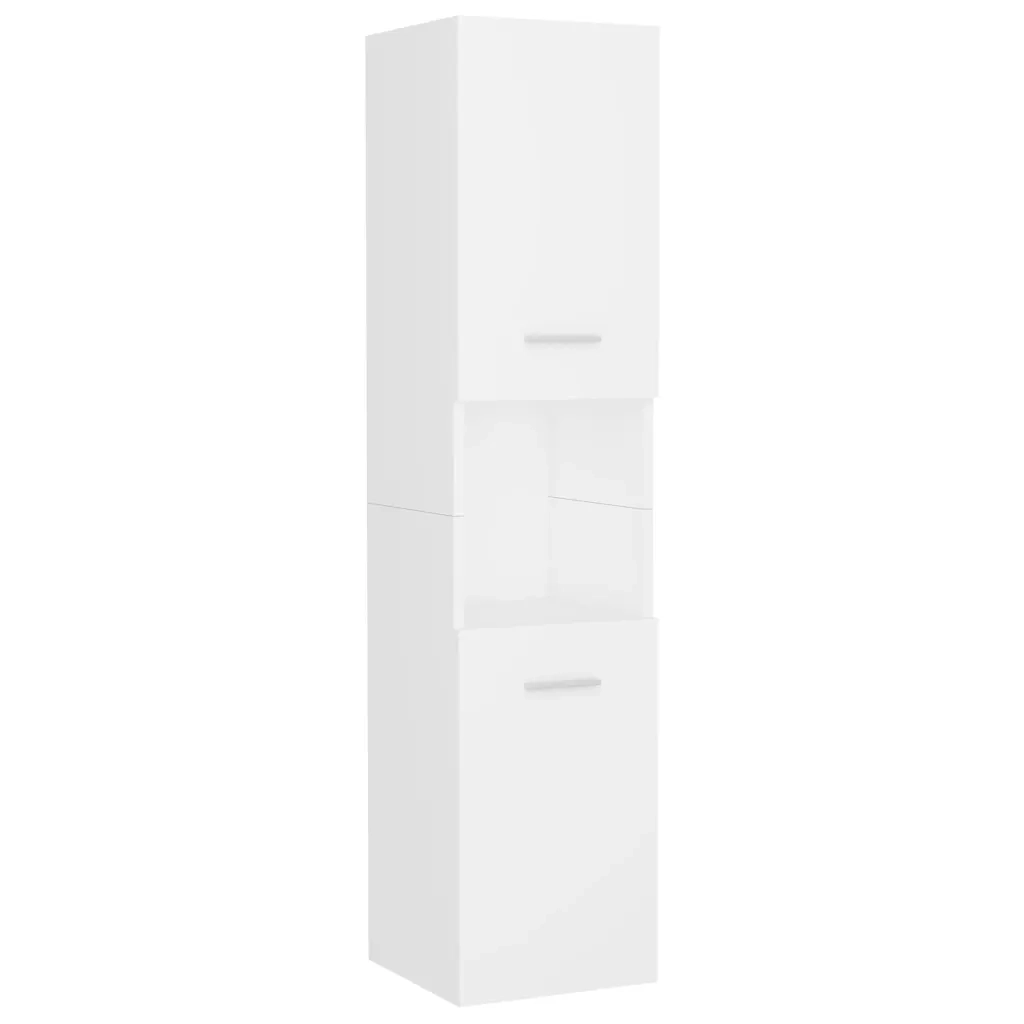 Set Mobili da Bagno Bianco in Legno Multistrato 3071396