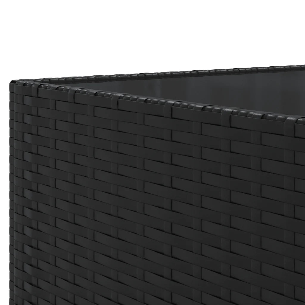 Set Mobili da Giardino con Cuscini 8 pz Nero in Polyrattan 3308236