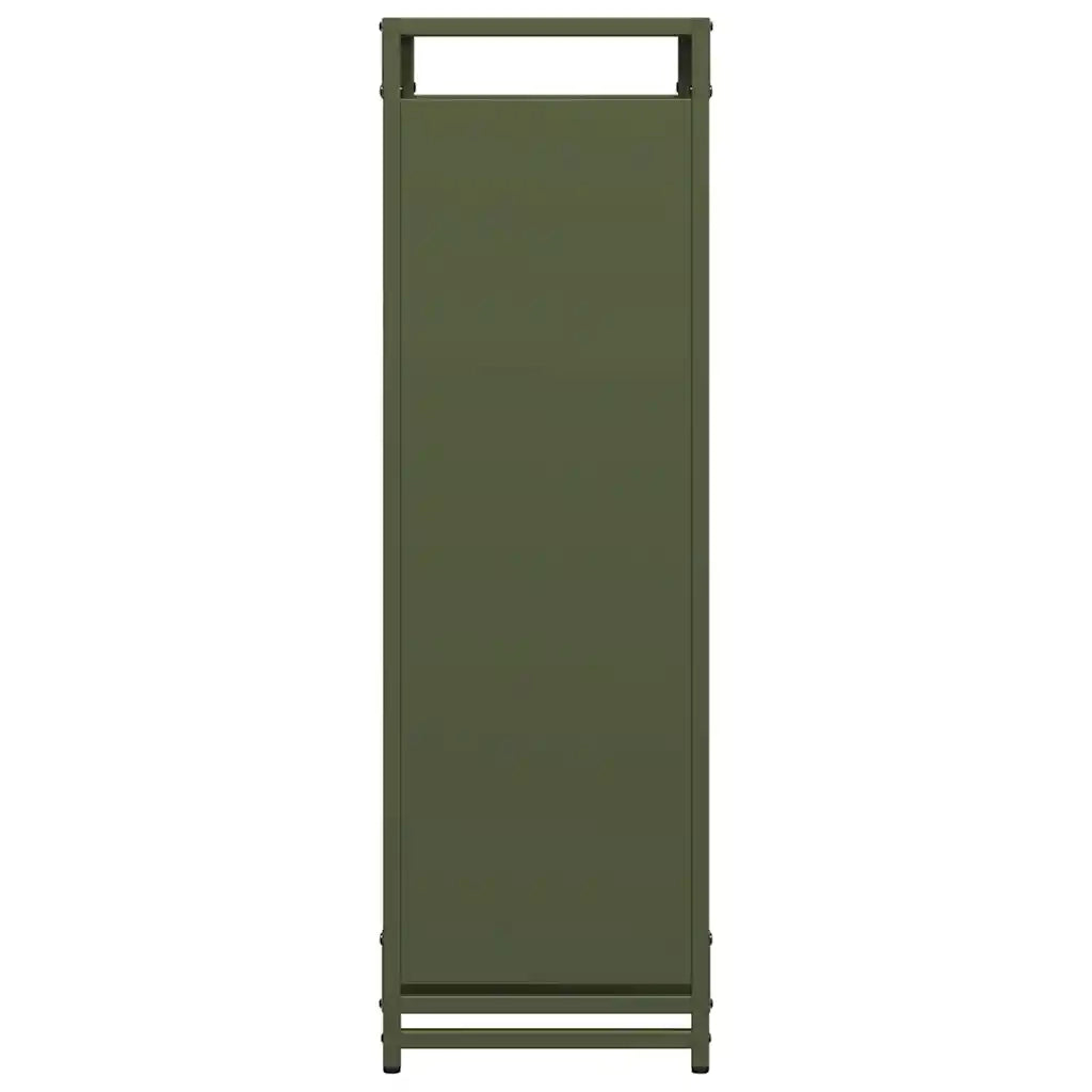 Rastrelliera per Legna da Ardere-Portalegna Verde Oliva 44x28x90 cm